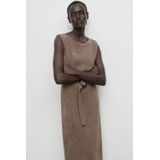 MANGO - LYDIA - Gebreide Jurk - Brokaat - 3/4 Lengte