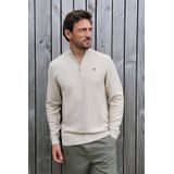 Kultivate - Gebreide Trui - Beige - Regular Fit - Lange Mouwen
