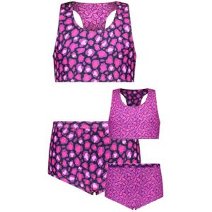 B.Nosy reversible crop bikini roze/zwart