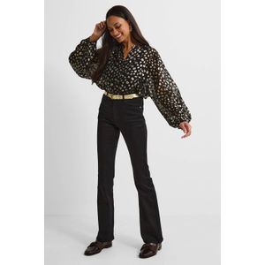 Anytime high waist flared jeans zwart