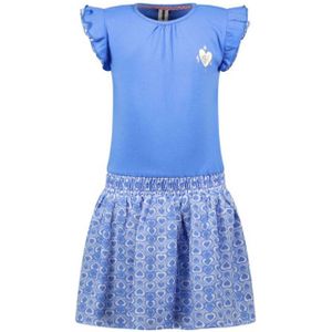 B.Nosy jurk Pelin met hartjes en ruches hemelsblauw