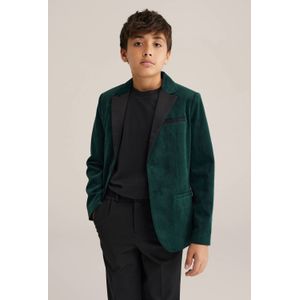 WE Fashion - Fluwelen Colbert - Donkergroen