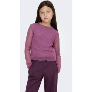 ONLY GIRLS - Top - Lange Mouwen - Met Mesh Details en Strass Steentjes