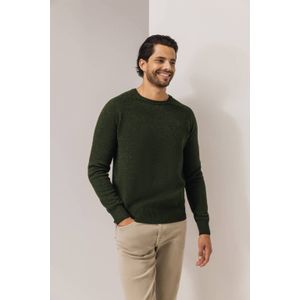 State of Art gebreide trui met wol donkergroen