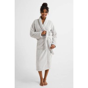 My Basic by After Eden fleece badjas lichtgrijs