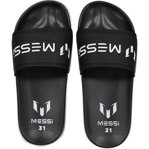 Vingino x Messi Sane slipper met logo zwart