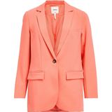 OBJECT rechtvallende blazer OBJSIGRID van gerecycled polyester koraalrood