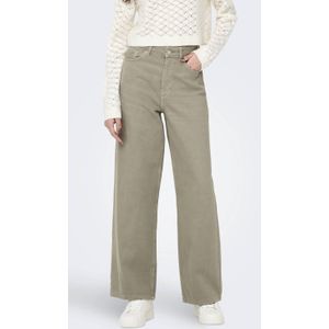 ONLY - Casual Broek - Lichtgroen - Regular Waist - Loose Fit