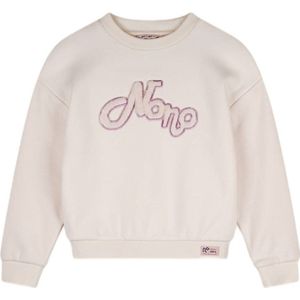 NONO sweater Konono met tekst en 3D applicatie ivoor