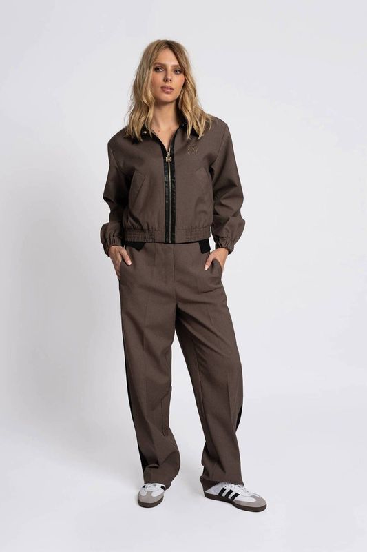 Fifth House Jaz Block broek bruin (Maat: 34) - Effen