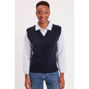 Cache Cache Spencer met Blouse Inzet Marine/ Wit