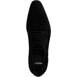 Manfield suède veterschoenen zwart