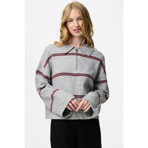 PIECES - PCALIMA - Gebreide Trui - Bruin - Lichtgrijs - Sering