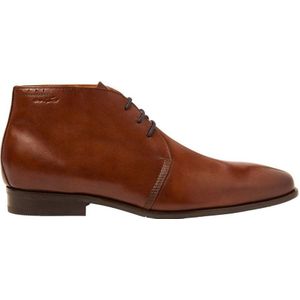 Van Lier Santorini leren veterschoenen cognac