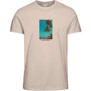 JACK & JONES JUNIOR T-shirt JORMARBELLA met printopdruk beige