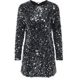 ONLY korte jurk met pailletten zilver