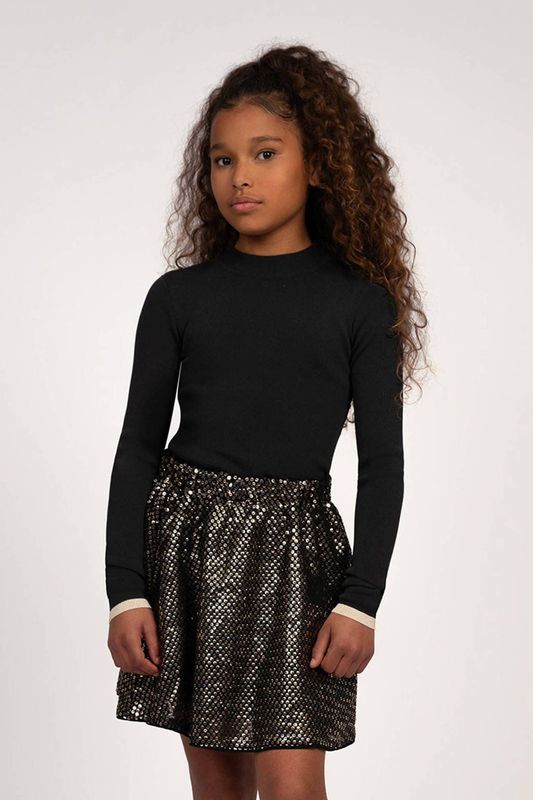 NIK&NIK A-lijn rok met pailletten zwart
