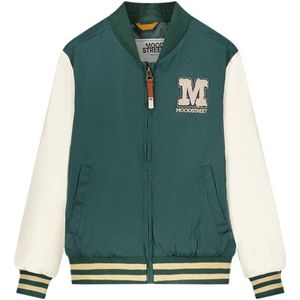 Moodstreet baseball jacket groen/offwhite
