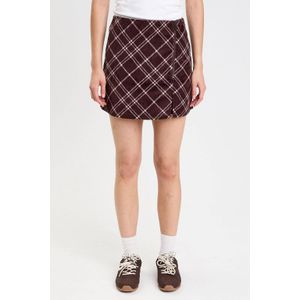 Cache Cache geruite kokerrok donkerrood