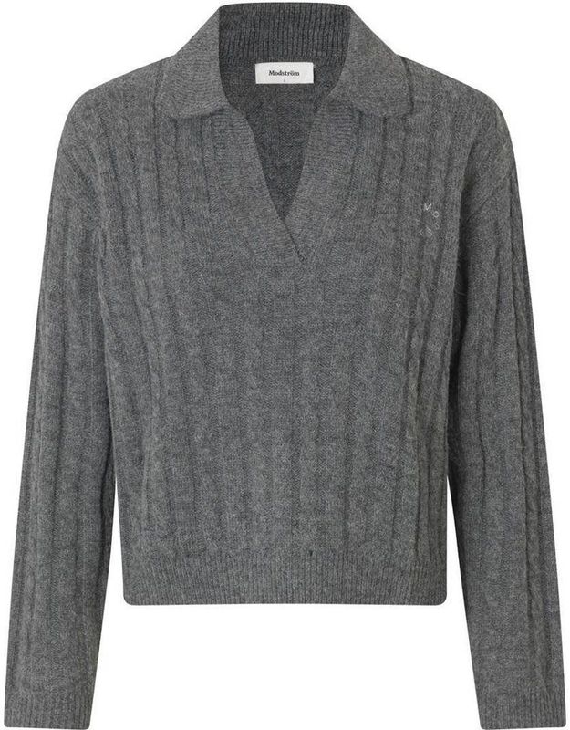 Modström gebreide trui grijs