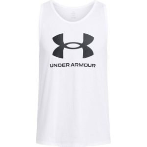 Under Armour sportshirt Sportstyle Logo wit/zwart