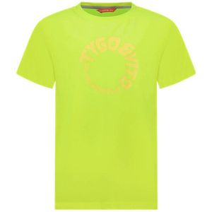 TYGO & vito T-shirt James met logo neongeel