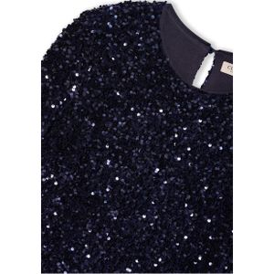 CLAUDIA BY CLAUDIA STRÄTER jurk met pailletten donkerblauw