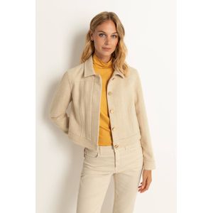 Claudia Sträter jasje met wol beige