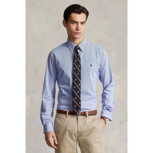 POLO Ralph Lauren custom fit overhemd met stretch blue/white