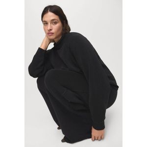 Mango - Wide Leg Regular Waist - Joggingbroek - Zwart