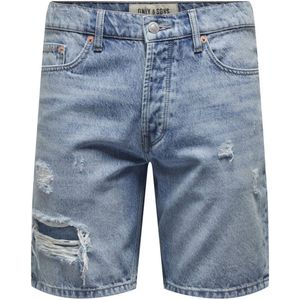 ONLY & SONS straight fit short ONSEDGE light blue denim