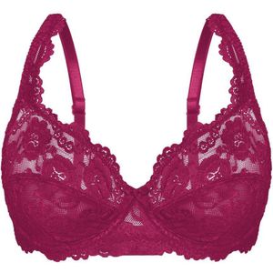 Sassa Mode niet-voorgevormde beugelbh Classic Lace donkerrood