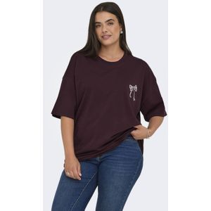 Carwinova - T-shirts - O-hals - Korte Mouwen - Loose Fit - Geborduurd en Bedrukt Detail