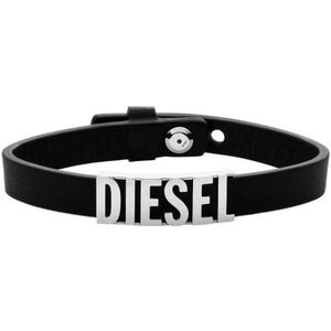 Diesel leren armband DX1346040 zwart