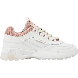 Vingino Fenna II leren sneakers wit/roze