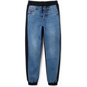 Desigual relaxed joggingbroek zwart/denim