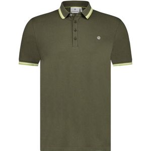 Blue Industry polo met logo army
