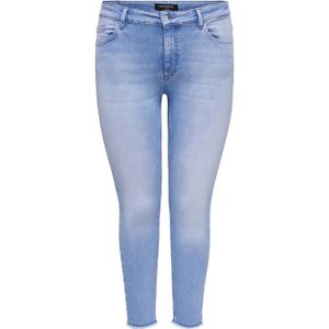 ONLY CARMAKOMA cropped skinny jeans Carwilly light blue denim