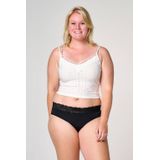 Moodies menstruatie & incontinentie ondergoed - Classic Brief Lace - heavy kruisje - zwart - maat L - period underwear