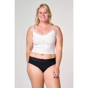 Moodies menstruatie & incontinentie ondergoed - Classic Brief Lace - heavy kruisje - zwart - maat L - period underwear