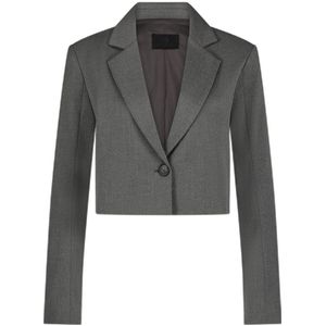 Jane Lushka cropped blazer Estele grijs