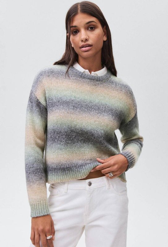 MANGO TEEN trui groen fijn gebreid