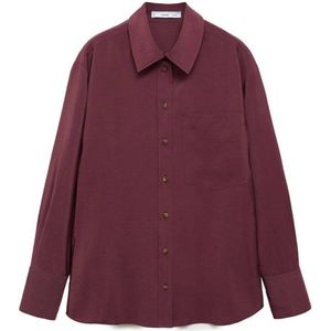 Mango blouse donkerrood