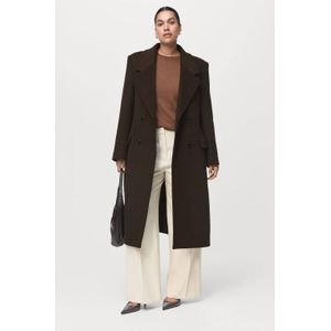 Mango manteljas bruin