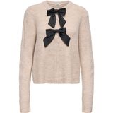 JDY - Vest - Gebreid - O-hals - Lange Mouwen - Knoopsluiting - Strik Detail