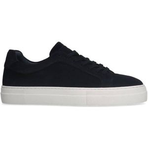 Manfield suède sneakers donkerblauw