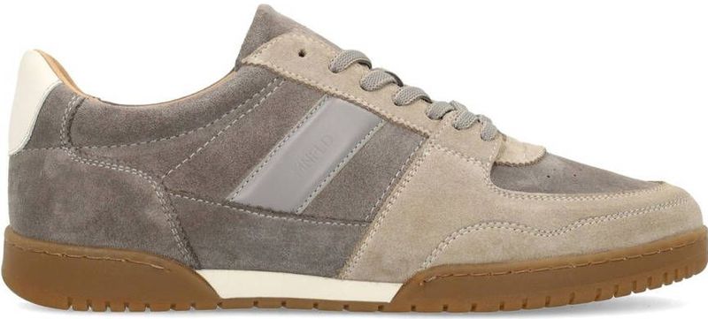 Manfield - Sneakers - Grijs - Suède - Heren