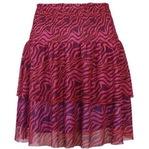 FLURESK semi-transparante rok Alula met zebraprint paars/ roze