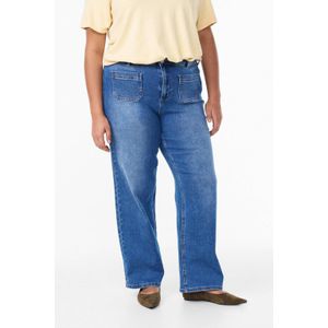 Zizzi straight leg jeans medium blue denim