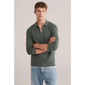 WE Fashion trui fijn gebreid groen